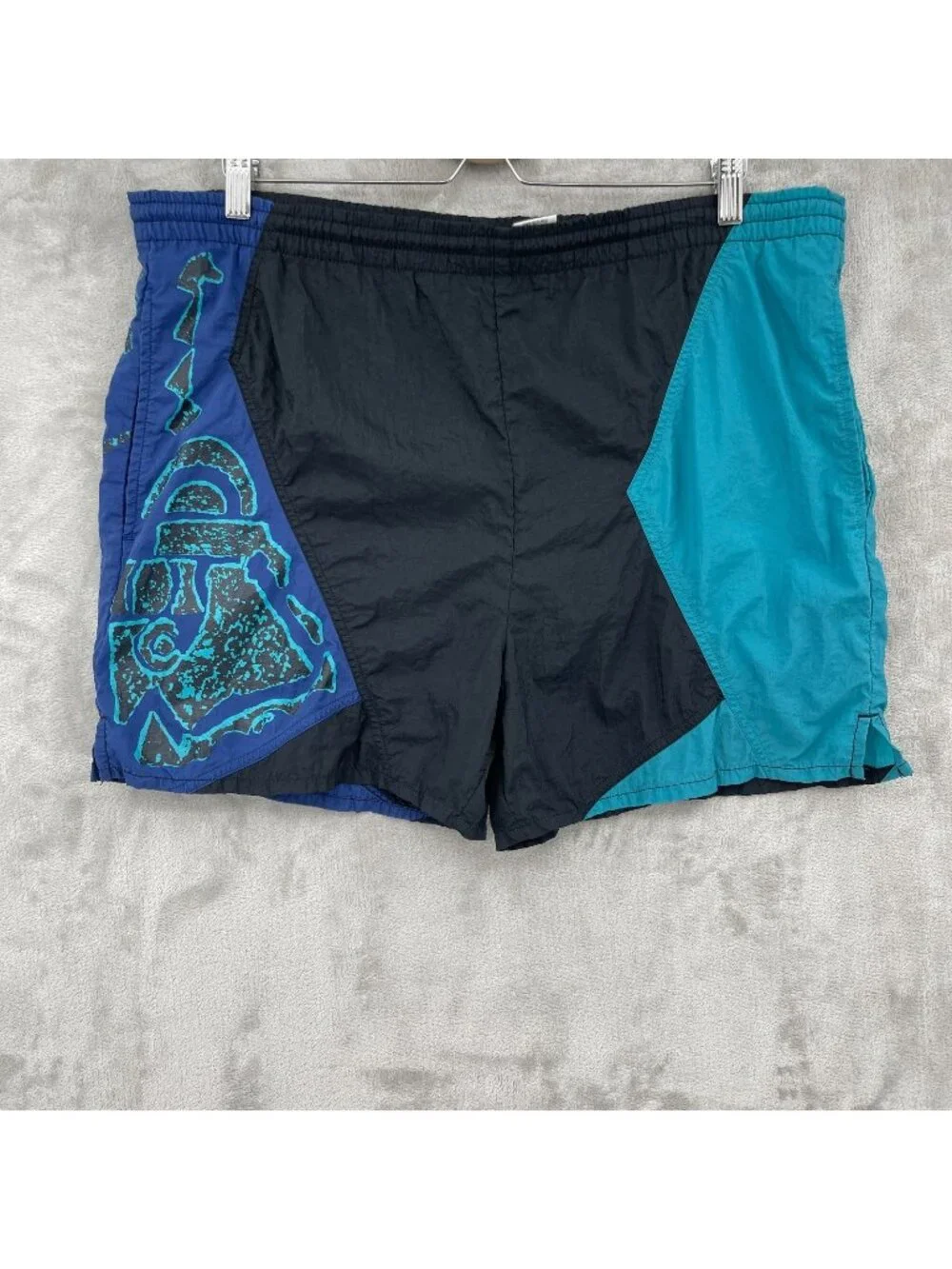Vintage Nike 90s Nylon Swim Shorts Geometric Aztec Abstract Trunks